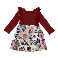 

Floral Skirt Baby Dress Design Western Kids Clothing Children Wholesale Smocked Vintage Girls Dresses