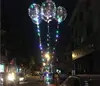 2018 New model Luminous Led Balloon Bubble With Cup And Stick No Need Helium Decoration Party Wedding Balloons Lighting in Dark