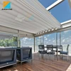 Motorised outdoor shelter aluminium louver roof with roller