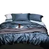 Luxury Tencel Lyocell Sheets European silky nude sleep summer cool Natural Organic Silky Soft Bedsheets 4 Piece Bed Sheet Set