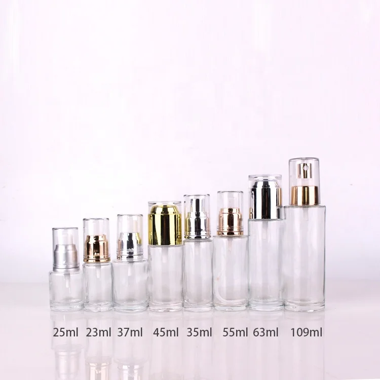 
50ml 100ml glass lotion bottles body lotion glass bottles with sprayer  (62185807593)