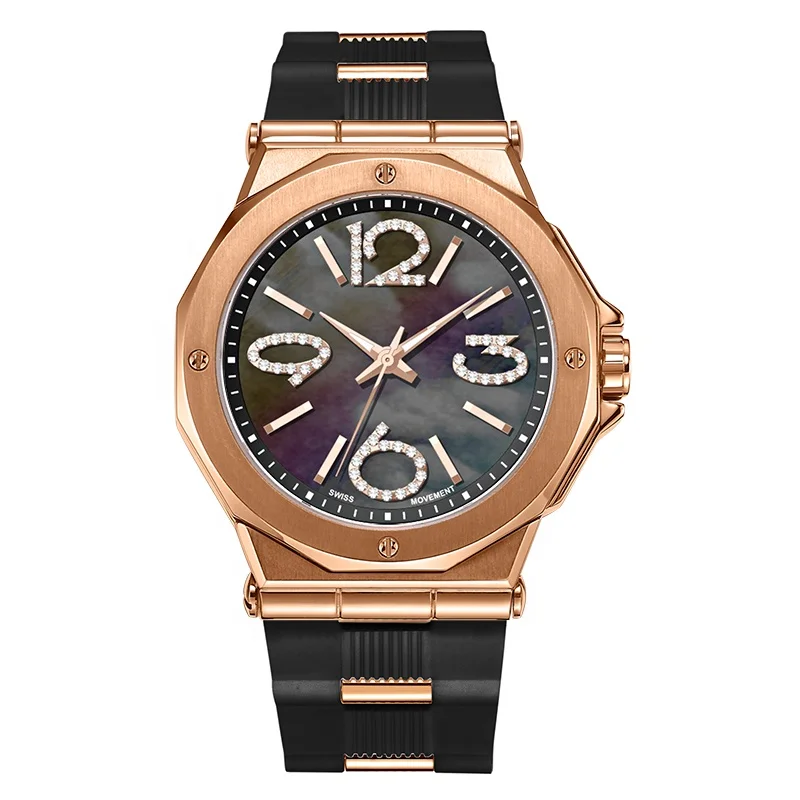 

shenzhen dualtime wholesale stainless steel case luxury female MOP dial stylish ladies watch