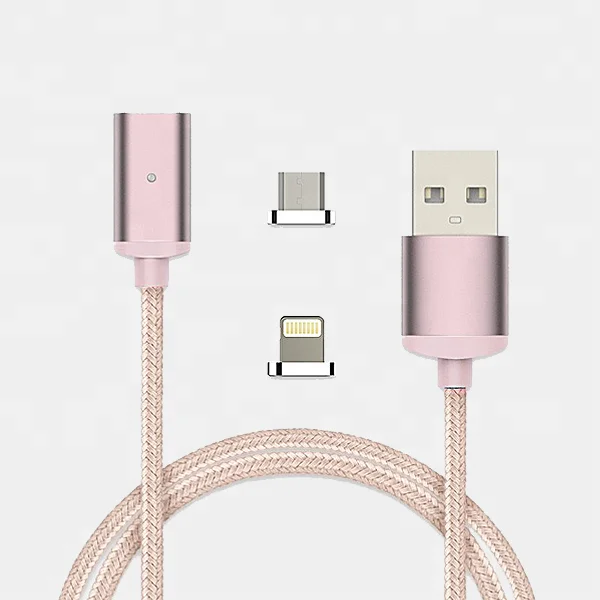 

2.4A 2 in1 Fast Charger USB Magnetic Cable For iPhone X 8 7 6s i6 Magnet Micro USB Charge Cable For Samsung Mobile Phone
