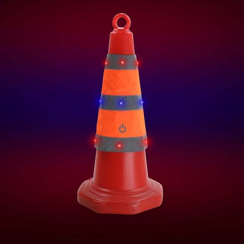 High Visibility 1200ma Usb Led Safety Traffic Cone Cover Buy Traffic