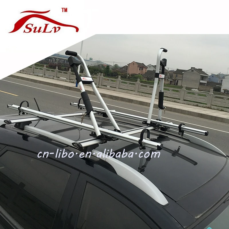 
Aluminum New Car Rooftop Bike Rack Iron Bicycle Holder Trunk Carrier 