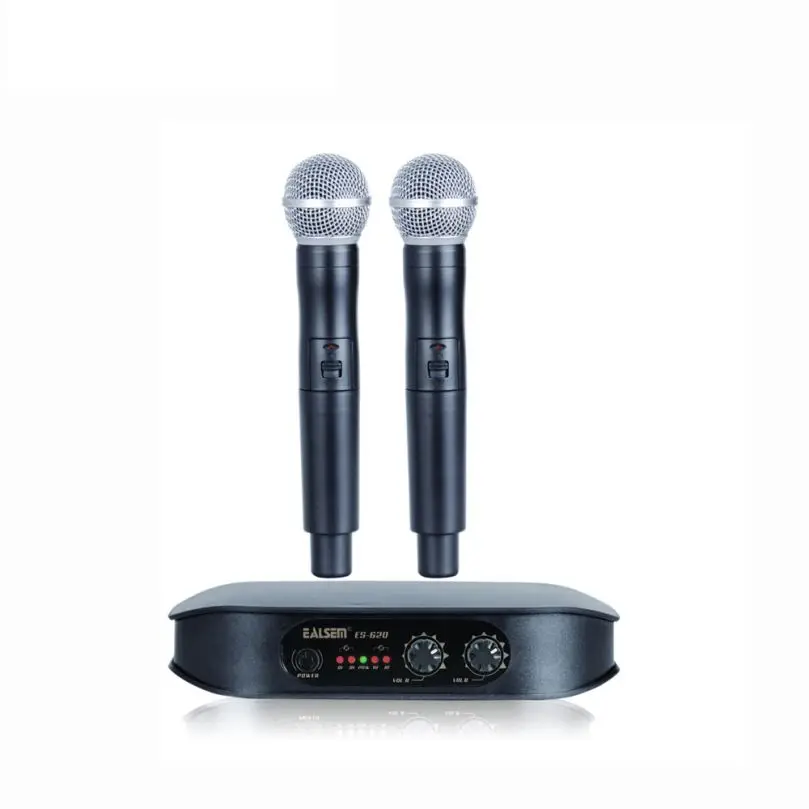 

2 Channels Handheld VHF Mic Microphone For Meeting, Black
