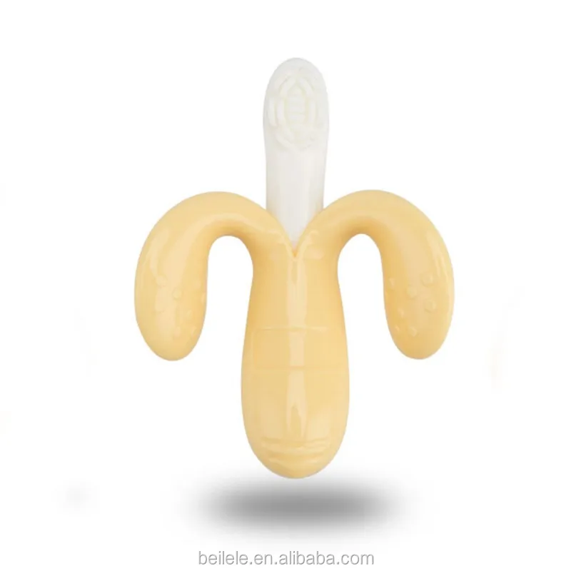 

Free Shipping Aibaolo Banana Baby Teether Silicone Molar Rod, Yellow