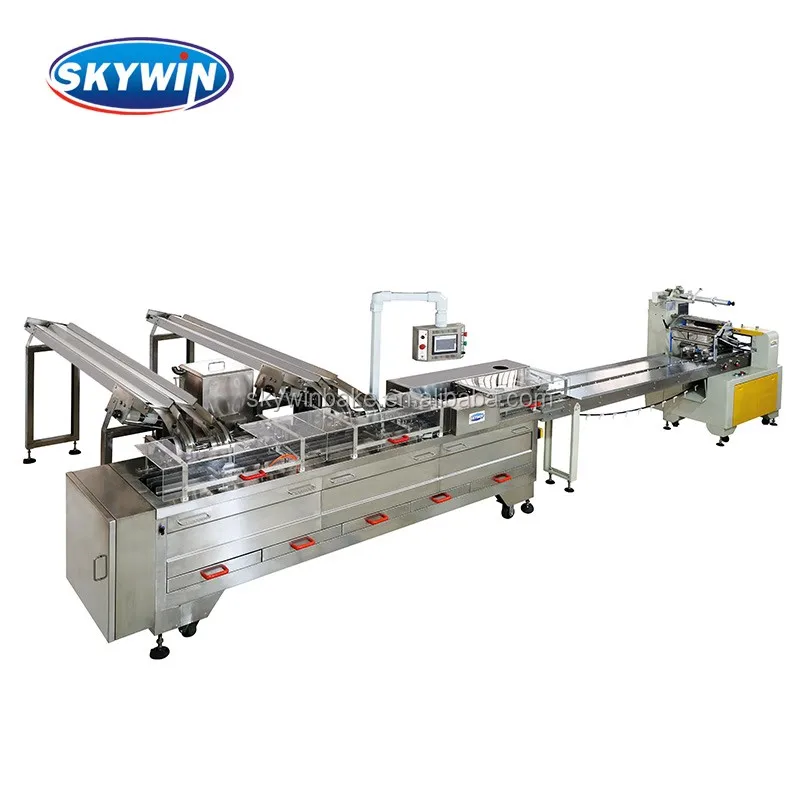 Two-lanes-sandwiching-connect-packing-machine