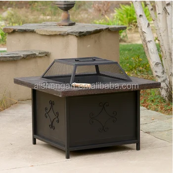 Outdoor Garden Treasures Wood Burning Fire Pit Table Buy