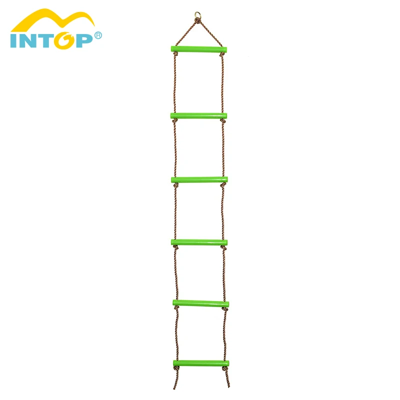 Intop Cheap Price Sturdy Indoor Outdoor Pe 6 Steps Rope Climbing Ladder