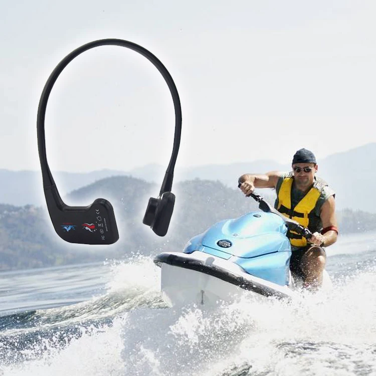 

Wireless Waterproof 1000m Receiving Range Bone Conduction 7- Channel Headsets Catered for Open Water Sports, Black;yellow