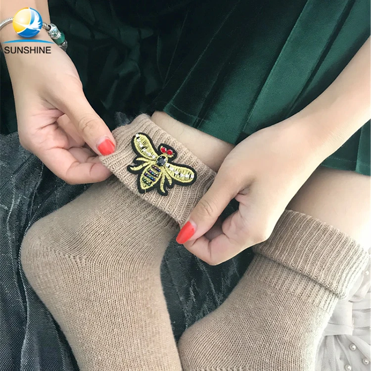 

Hand Made Customize DIY Personalized Wool Socks BEE Socks, 9 colors