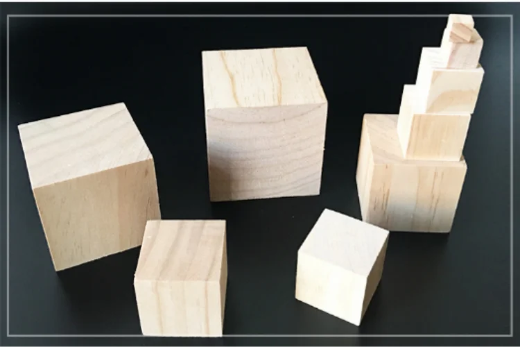 
Wooden toy Natural wood block high quality wooden building block 