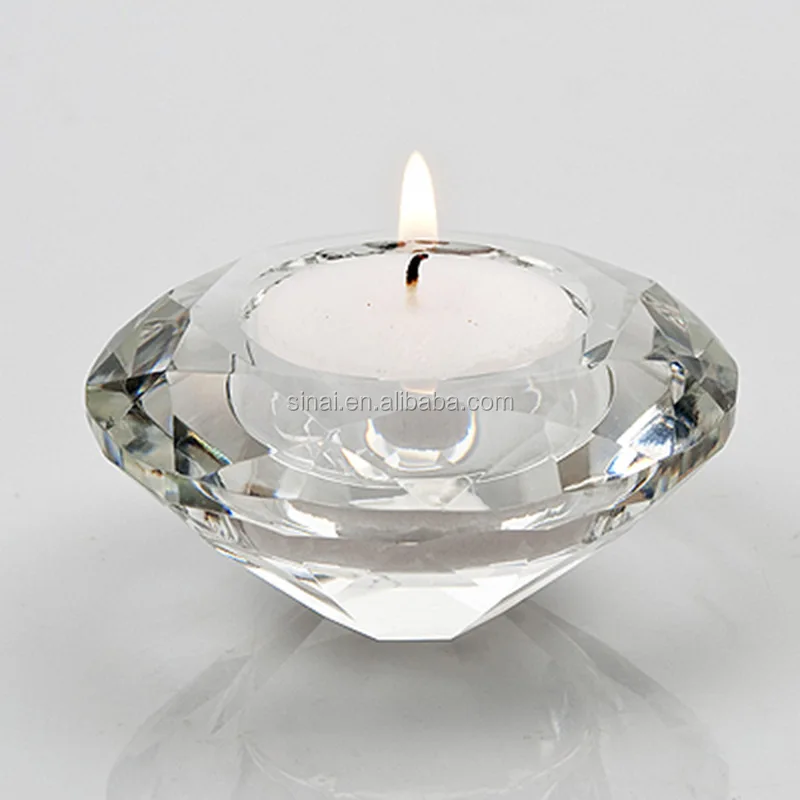 Crystal Diamond Shaped Candle Holder Buy Glass Candle Holder,Glass