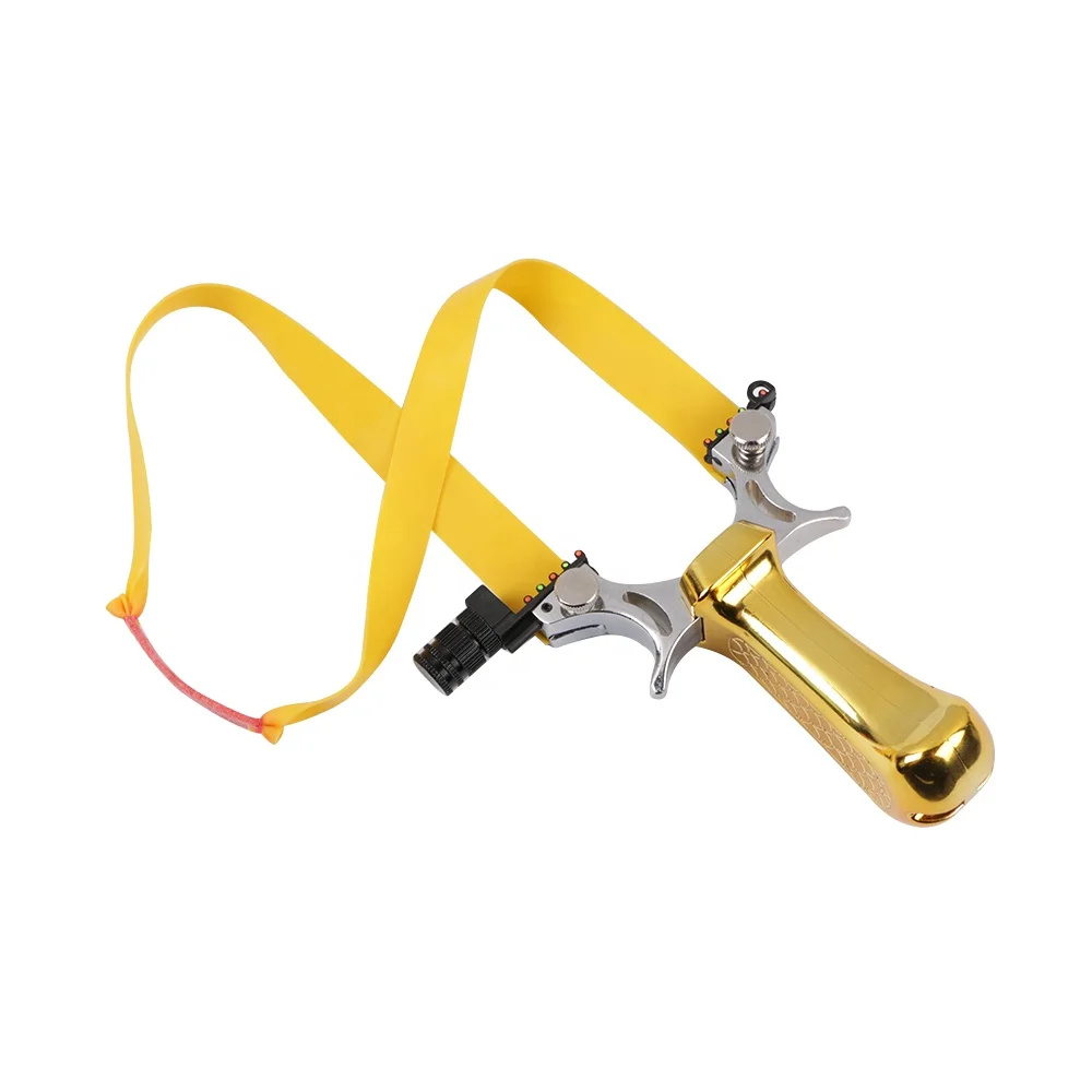 

China powerful slingshot with lighted & aim professional hunting slingshot catapult for outdoor games