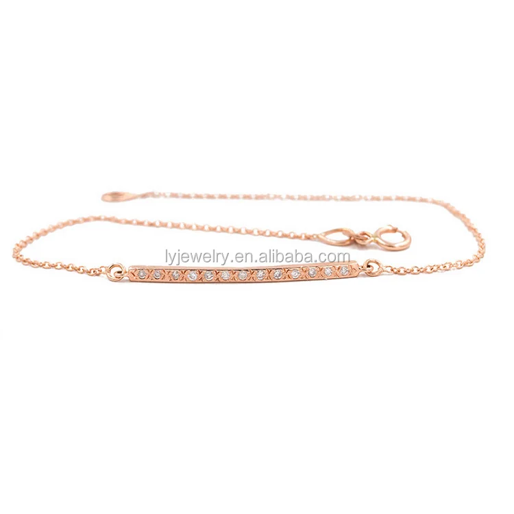 Nen design rose gold letter s Bracelet for girl Bangle simple sterling silver bracelet bangles LYN0021