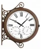 Oversized Outdoor Garden Double Sided Large Station Bracket Clock with temp & Humidity