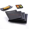 Black Pottery color 8.3 9.3 10.3 inch sushi dinner set plate 100% melamine tableware dinnerware set square plates plastic plate