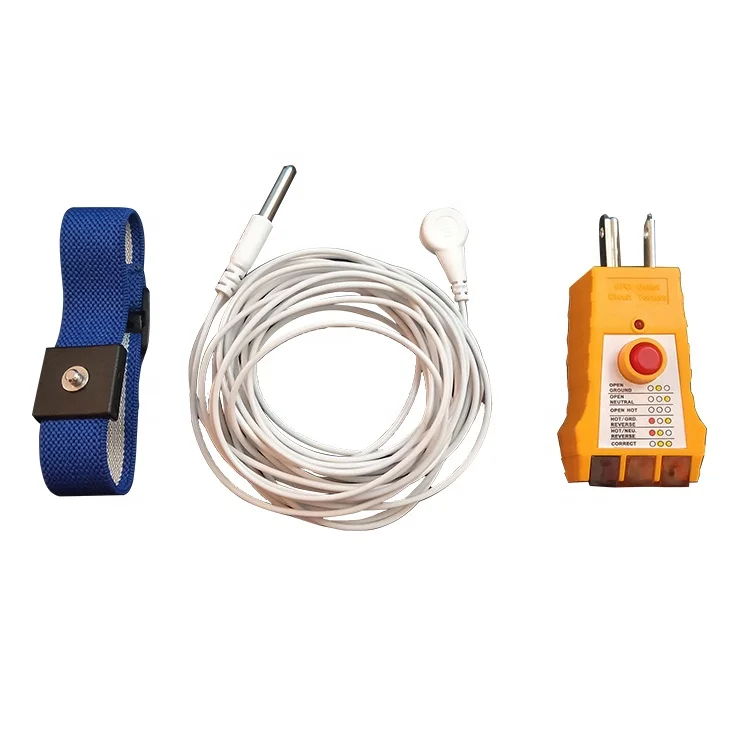 

Wrist strap with earth ground function, Blue