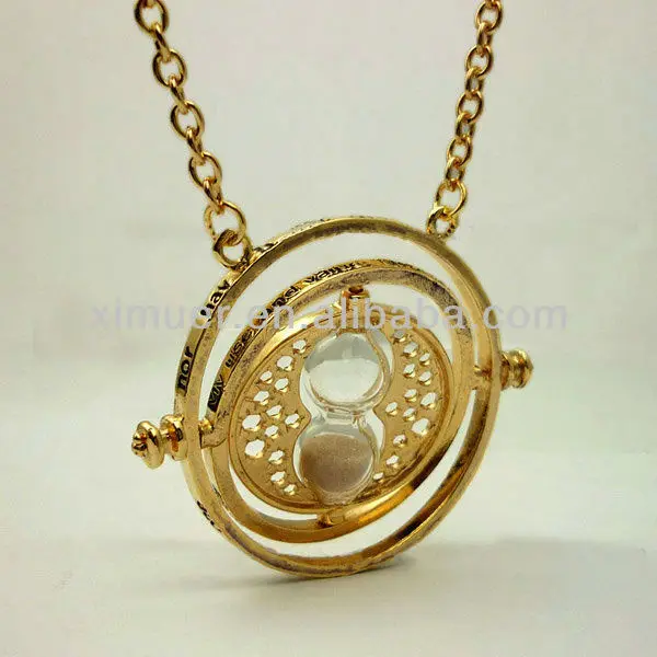 

Fashion Gold Plated Hermione Rotating Time Turner Harry Necklace