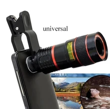 Universal 8X Optical Zoom Telescope Camera Mobile Phone Lens For Huawei G6 G7 G8 MATE 2 7 3X 6X Honor 7i 4a glass + metal lenses