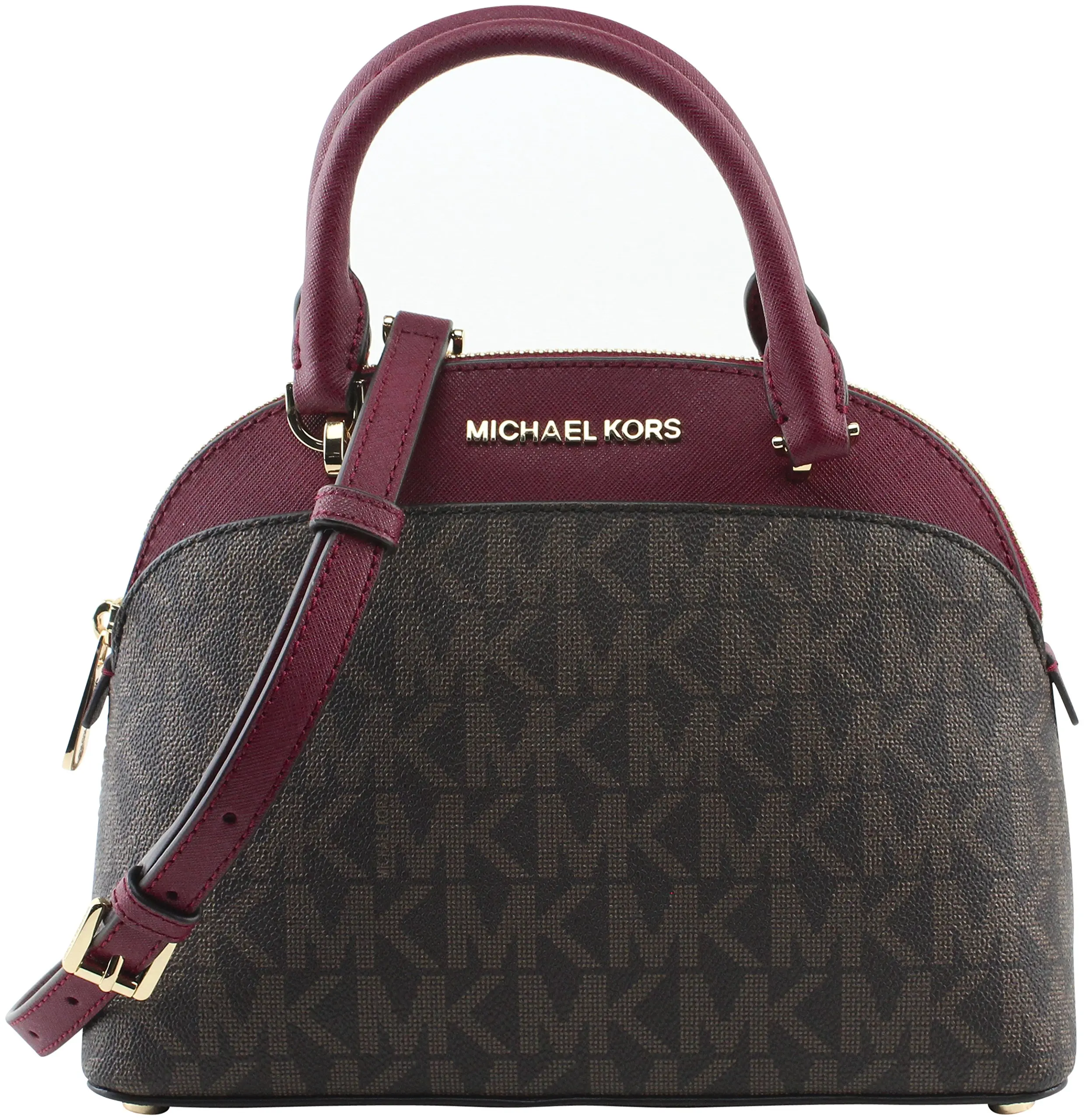 navy and white michael kors bag