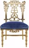 Nice Designed Classic European Solid Wood Carving Golden Royal Chair with Chinoiserie Influenced BF12-04264a