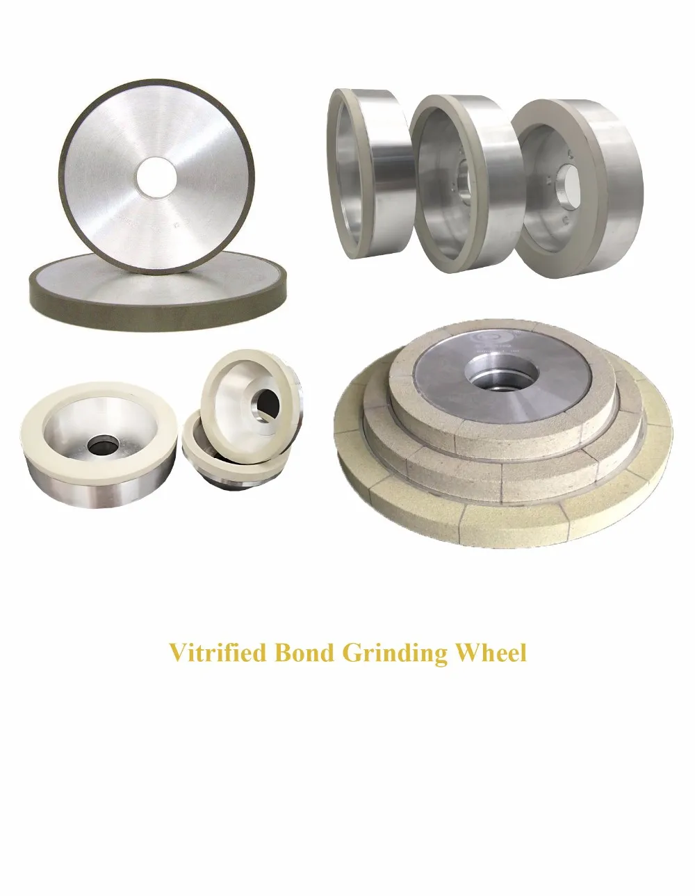 Big Size Vitrified Bond Cylinder Diamond Cbn Wheels Ceramic Centerless