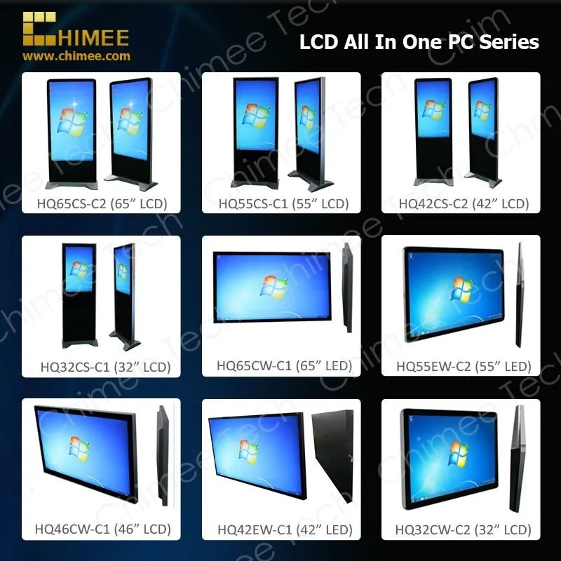 55inch interactive android all in one pc tv computer hardware & software touch