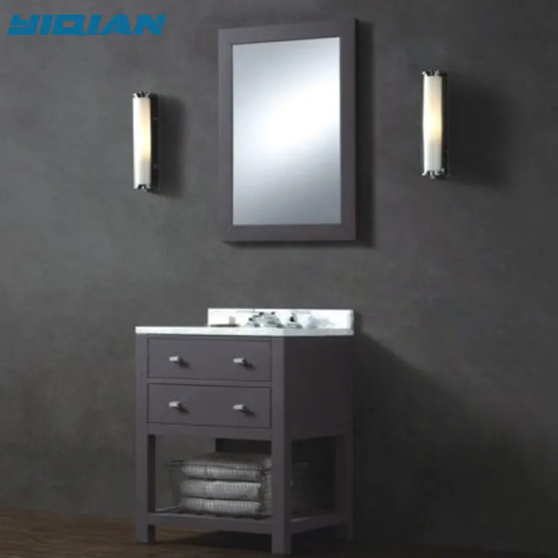 
Top sale Modular Hotel vanity items Commercial Antique Wooden bathroom cabinetsYQ-7044 