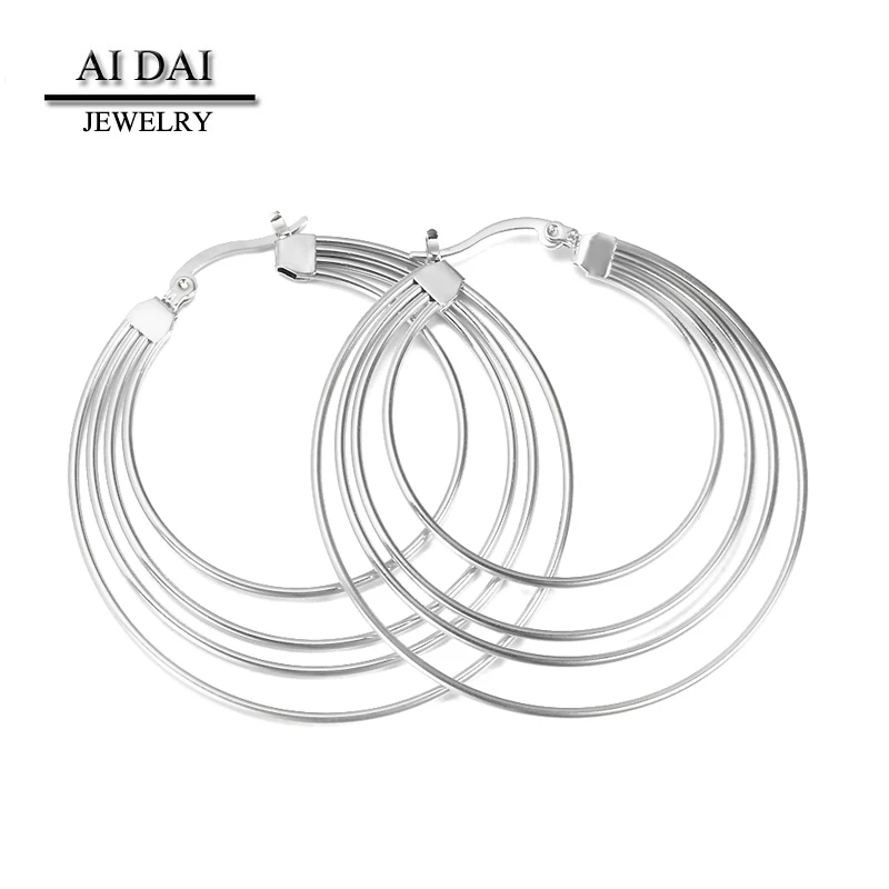 

1 mm Endless Hoop Earring silver-Tone stainless steel jewelry Cheap wholesale, N/a