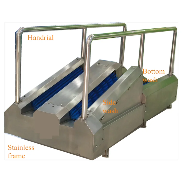 Automatic stainless steel boot washers for slaughterhouse hygiene