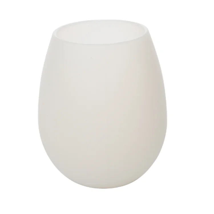 Making Stemless Shatterproof Pure White Color Wine Cups Unbreakable Silicone Stemless Wine Glasses