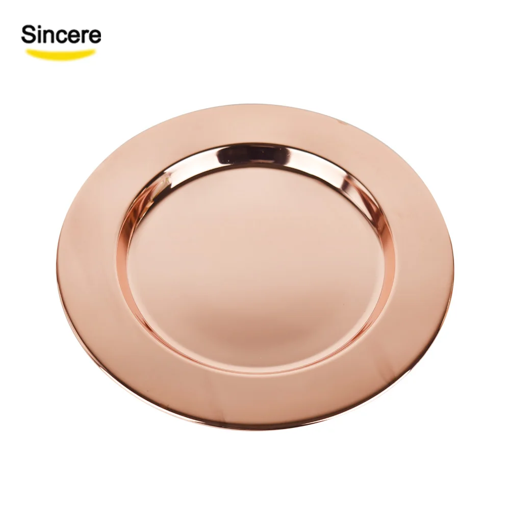 

Cheap Price Wedding Charger Plate 13 inch For wholesale, Rose gold / nature / gold / black