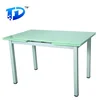 Extendable glass dining table modern dining room table L-001