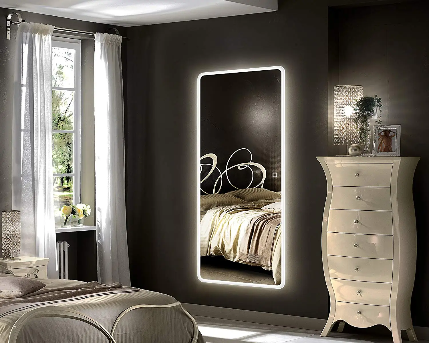 Bedroom With Mirror