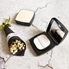 Classical square compact cosmetic container powder box BB foundation air cushion case box with puff sponge