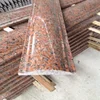 Maple red granite staircase step and riser with chafer edge bullnose edge,red stone staircase step riser with Ogee profiled edge