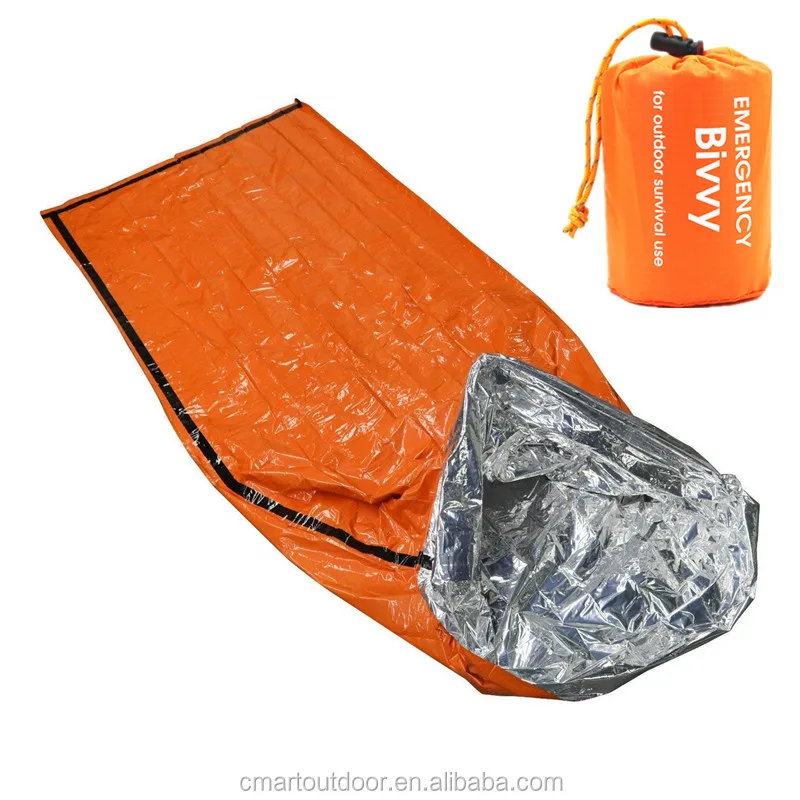 Camping Outdoor Lightweight Bivy Sack Orange Survival Emergency