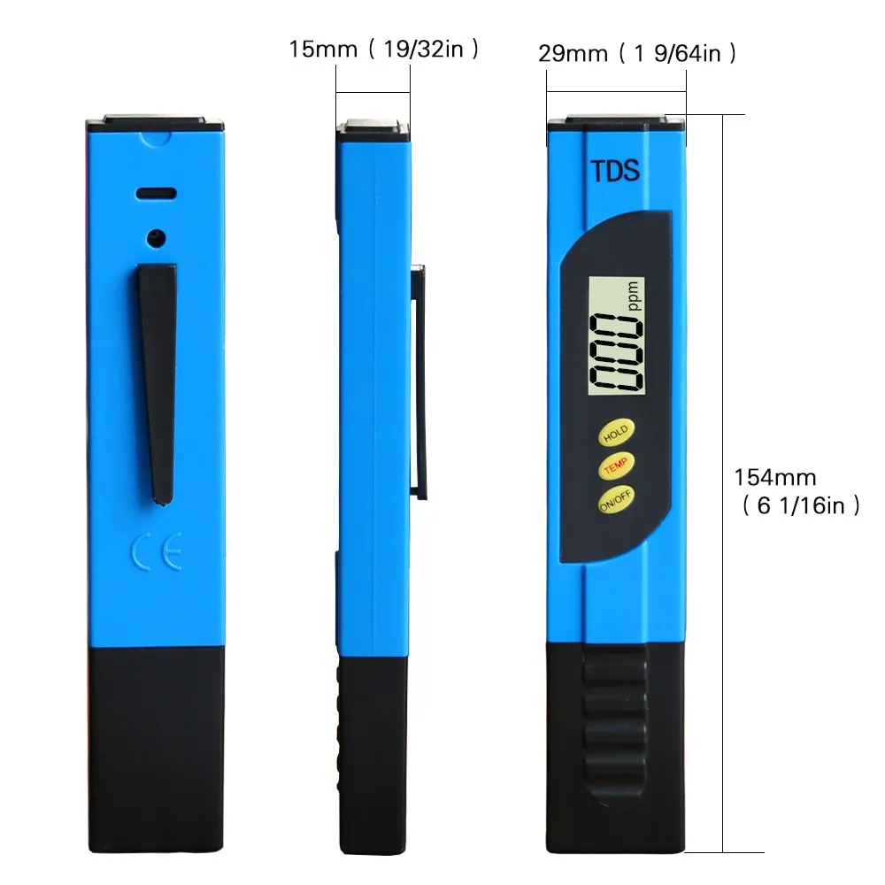 Multifunction Portable Digital Tds Meter Tester Tds3/temp/ppm Water ...