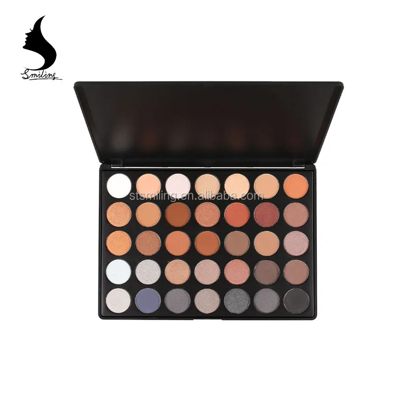 

35 eyeshadow palette waterproof gitter pigment matte makeup no logo eyeshadow no label, 10 color sets for choice