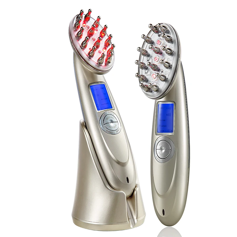 

skinyang new laser comb with 650nm hair growth laser vibration with led in home use free shipping in NOV 2020