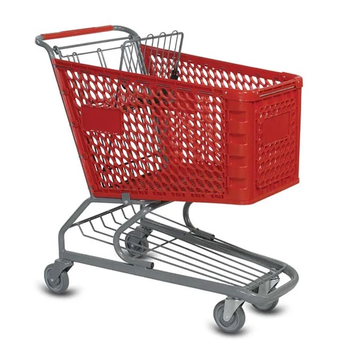 Superior Quality Plastic Smart Shopping Trolley Cart Hand Carts