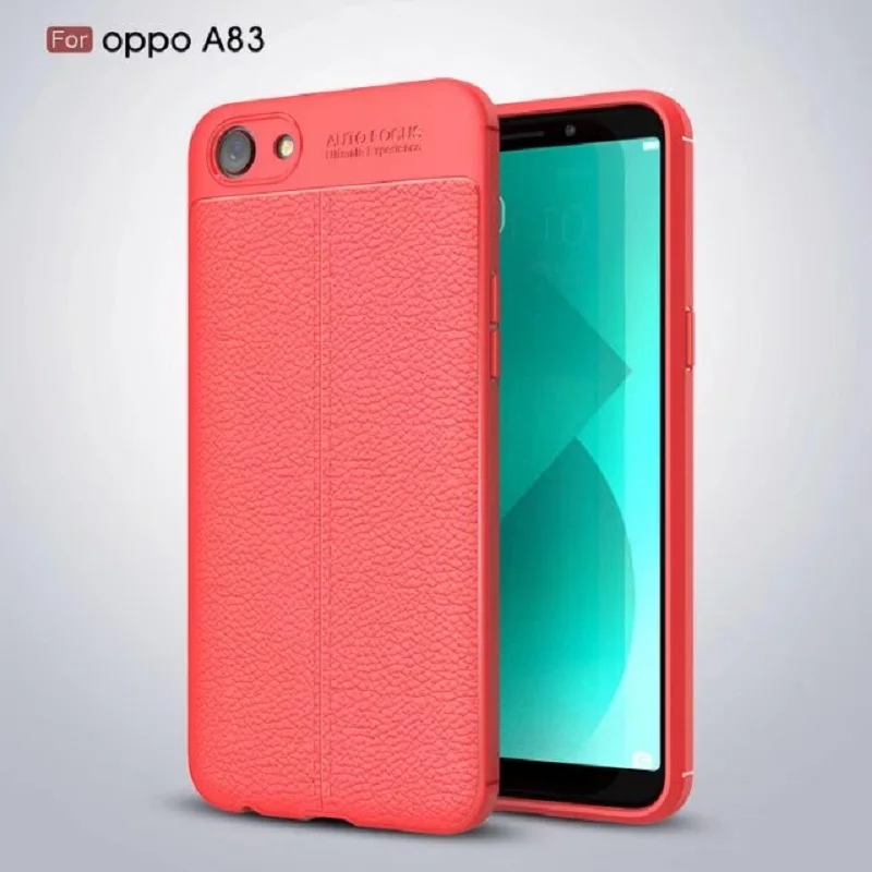 Litchi pattern Soft Tpu case For Oppo A83 Cover