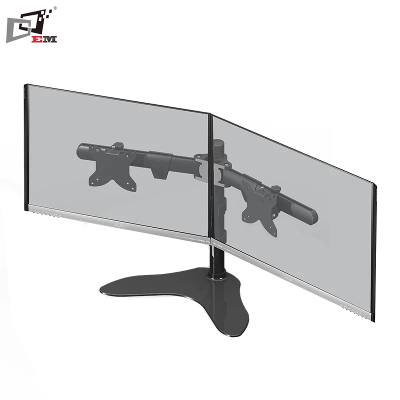 

Movable Height Adjustable Dual Monitor Riser For Desk Computer Monitor Mount Arm Stand For Table, Black,white,silver