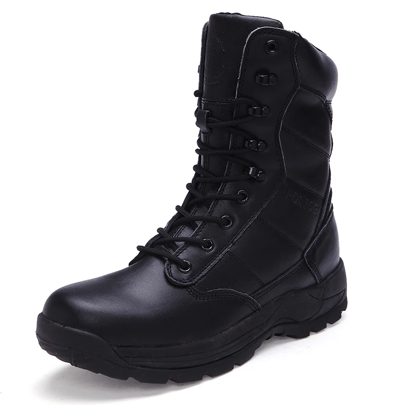 

Mens and womens army high ankle boots with fur lining black colour