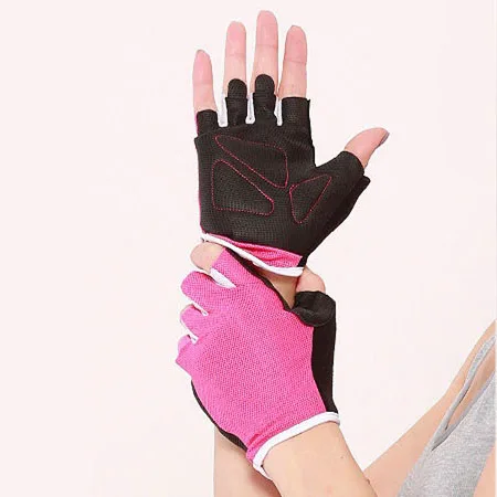 

Custom Adjustable Weight Training Gloves Cycling Gloves Fitness Gloves, Rose red;bule;white