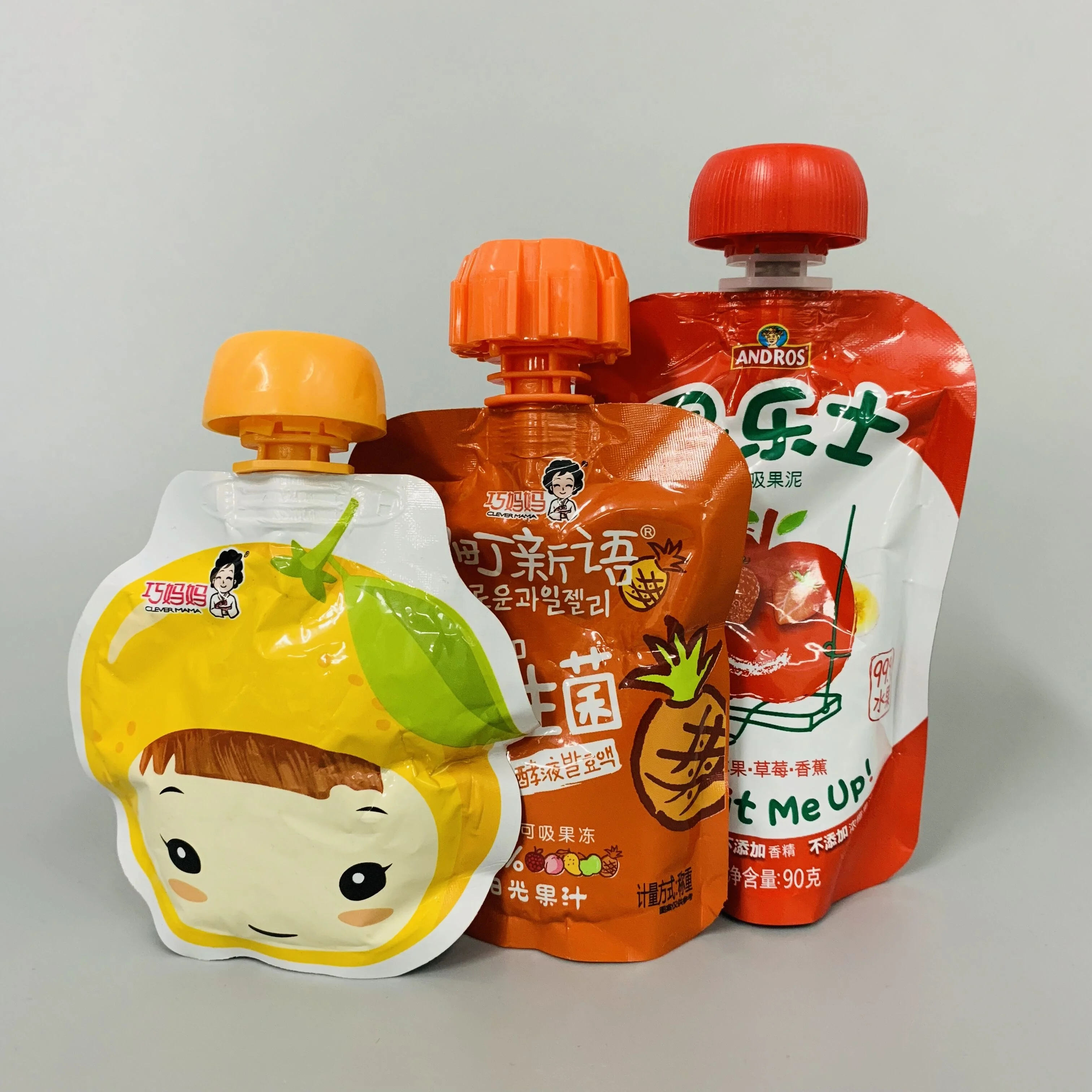 Custom Drink Standup Pouch Packaging Jelly Or Juice Spout Pouch With