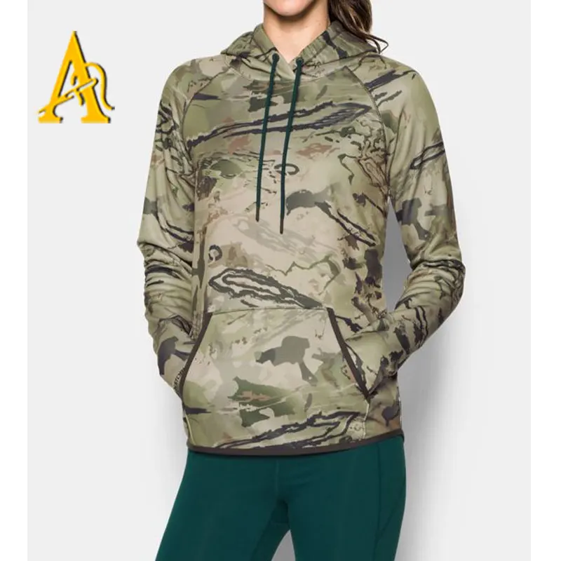 

Sublimation camouflage hoodies women custom logo gym camouflage hoodie with front pocket with hood, Choose color from our color book or pantone