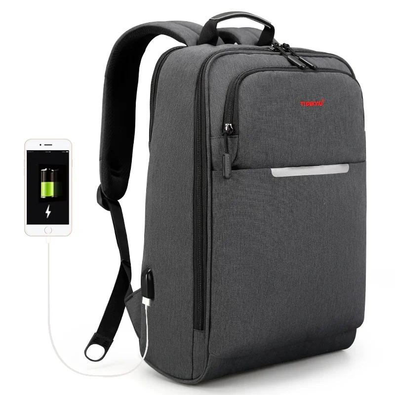 

Tigernu T-B3305 anti theft waterproof fashion USB chargingmale high quality travel school rucksack laptop bag backpack for men